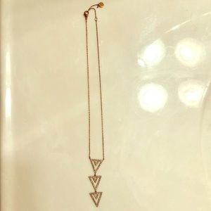Stella & Dot Rose Gold Pavé Spear Pendant Necklace